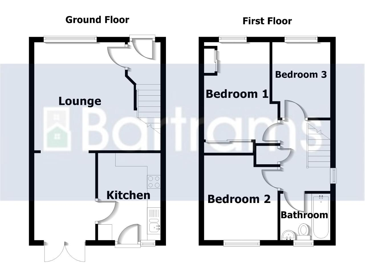 Floorplan of Horsecroft Drive, Squires Croft, Wigmore, West Bromwich, West Midlands, B71 3TE