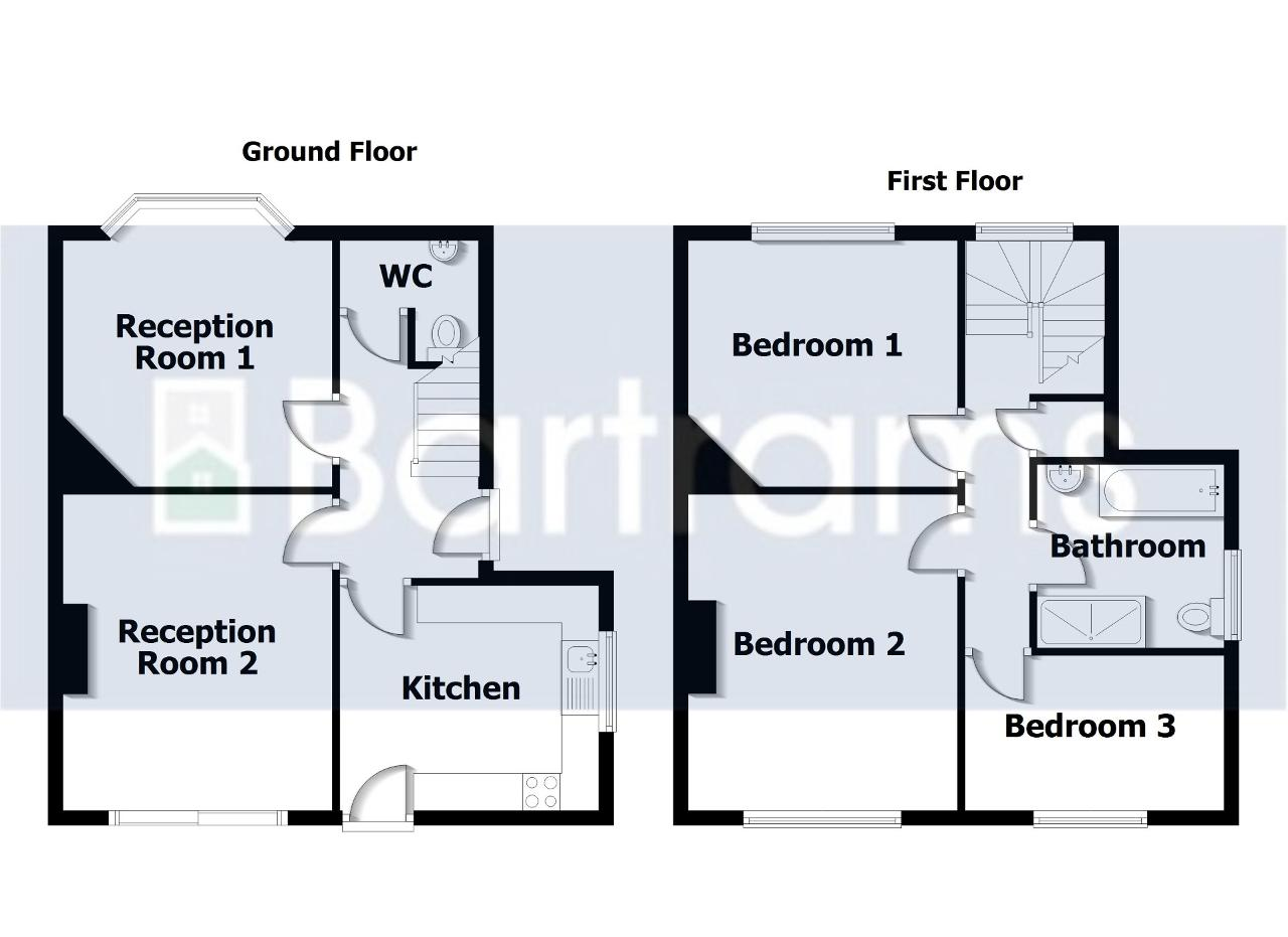Floorplan of Hartland Road, West Bromwich, West Midlands, B71 3DB